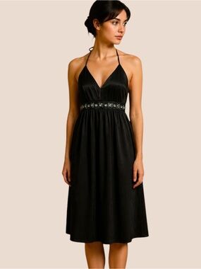 Papaya Collection Black Halter Dress Size 10 Little Black Dress